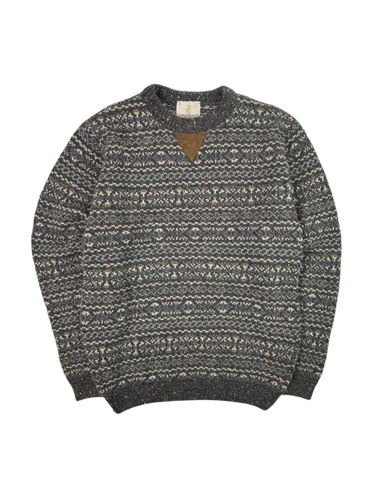 (S) London Fog Blue and Grey Knit Sweater