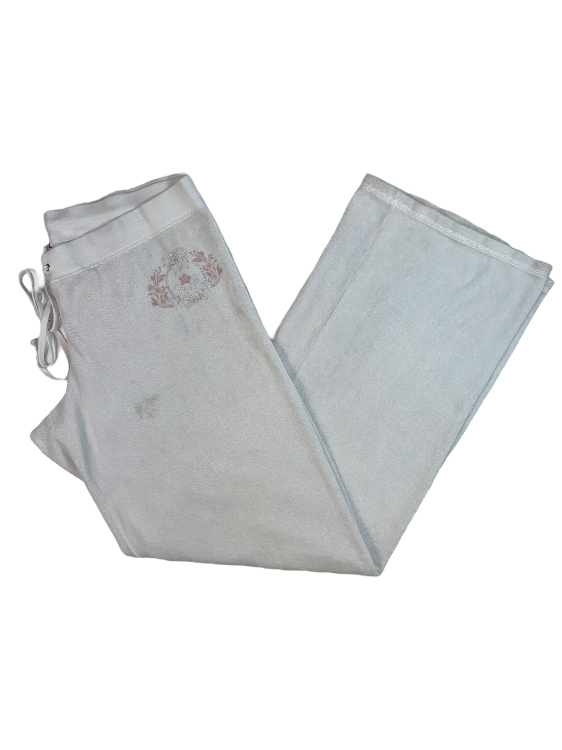 (L) White Terry Cloth Juicy Couture Pants