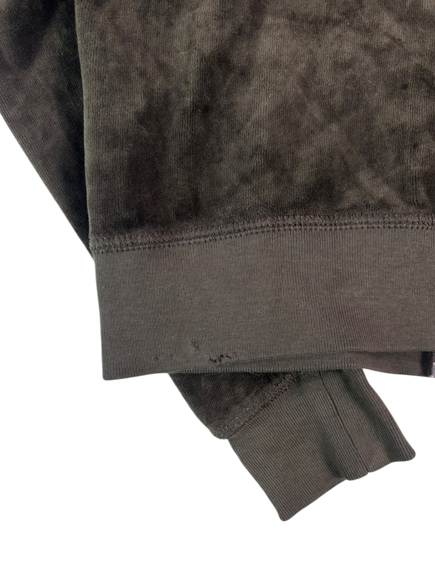 (XS) Brown Juicy Couture Velour Zip-up Sweater