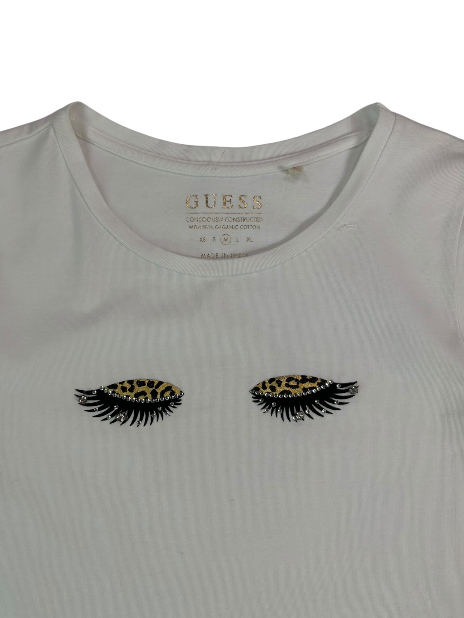 (M) Guess Eyelash Graphic Baby Tee