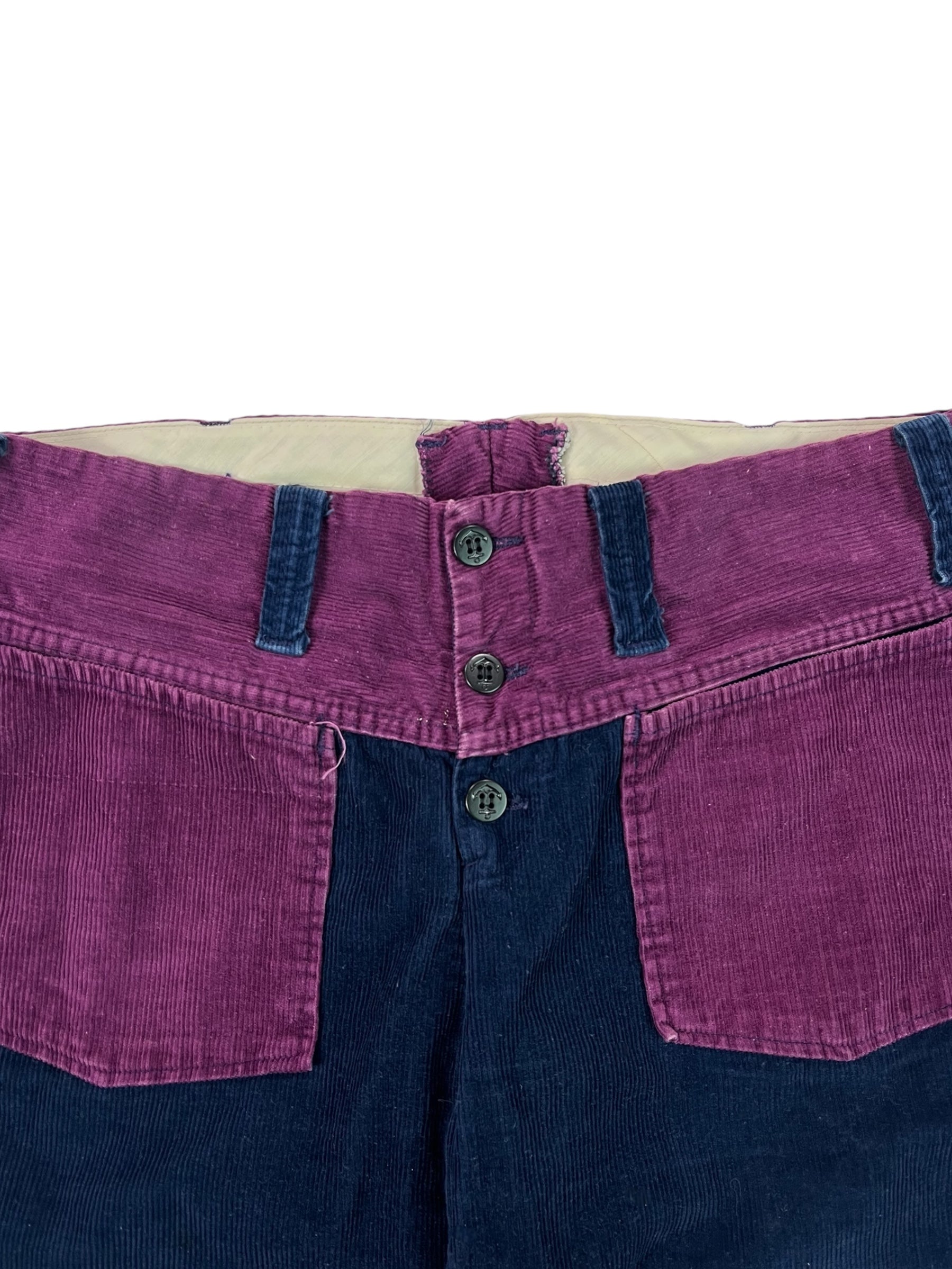 (31) Purple and Blue Corduroy Flare Pants