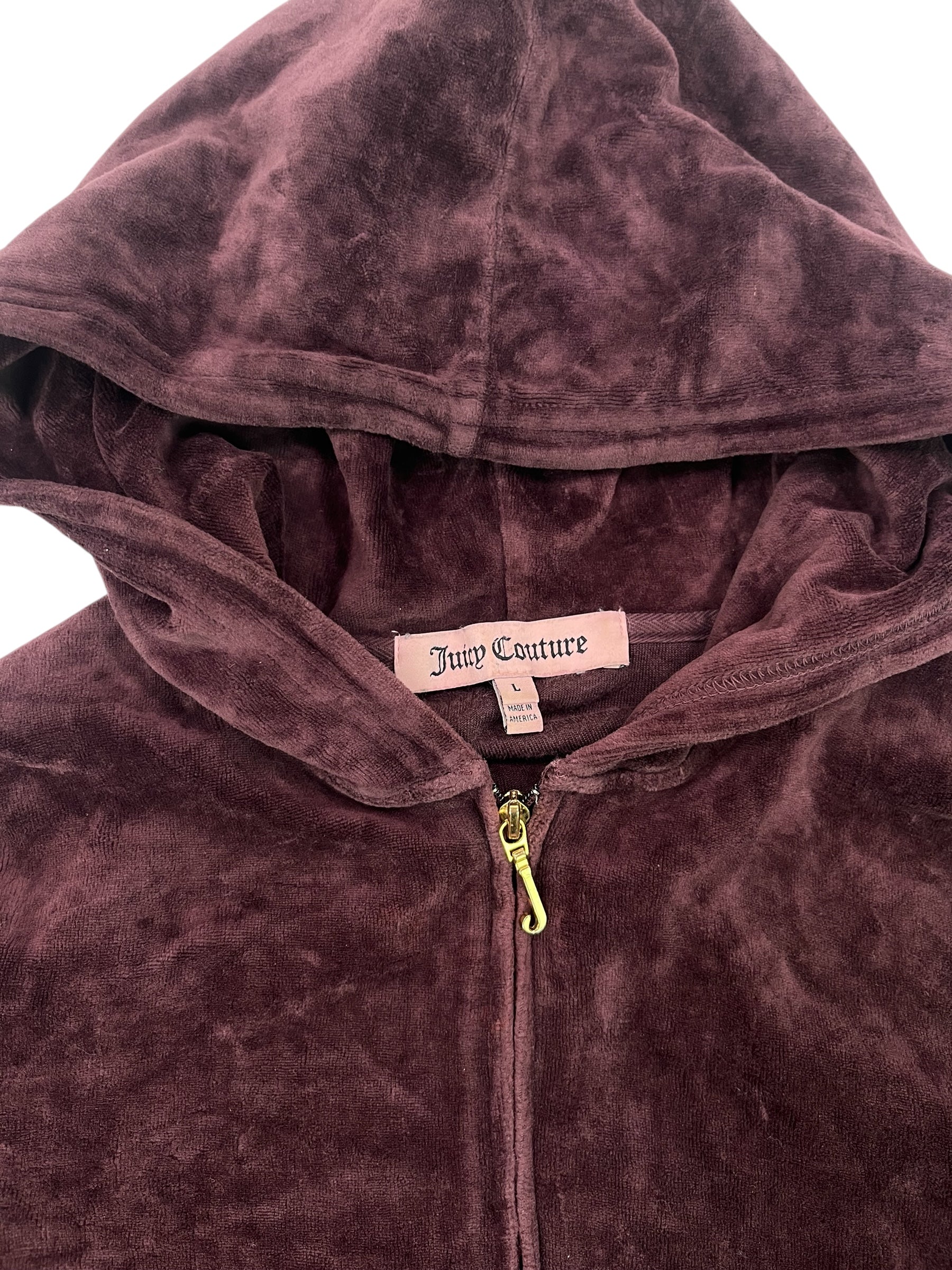 (M) Chocolate Brown Juicy Couture Zip Up Hoodie