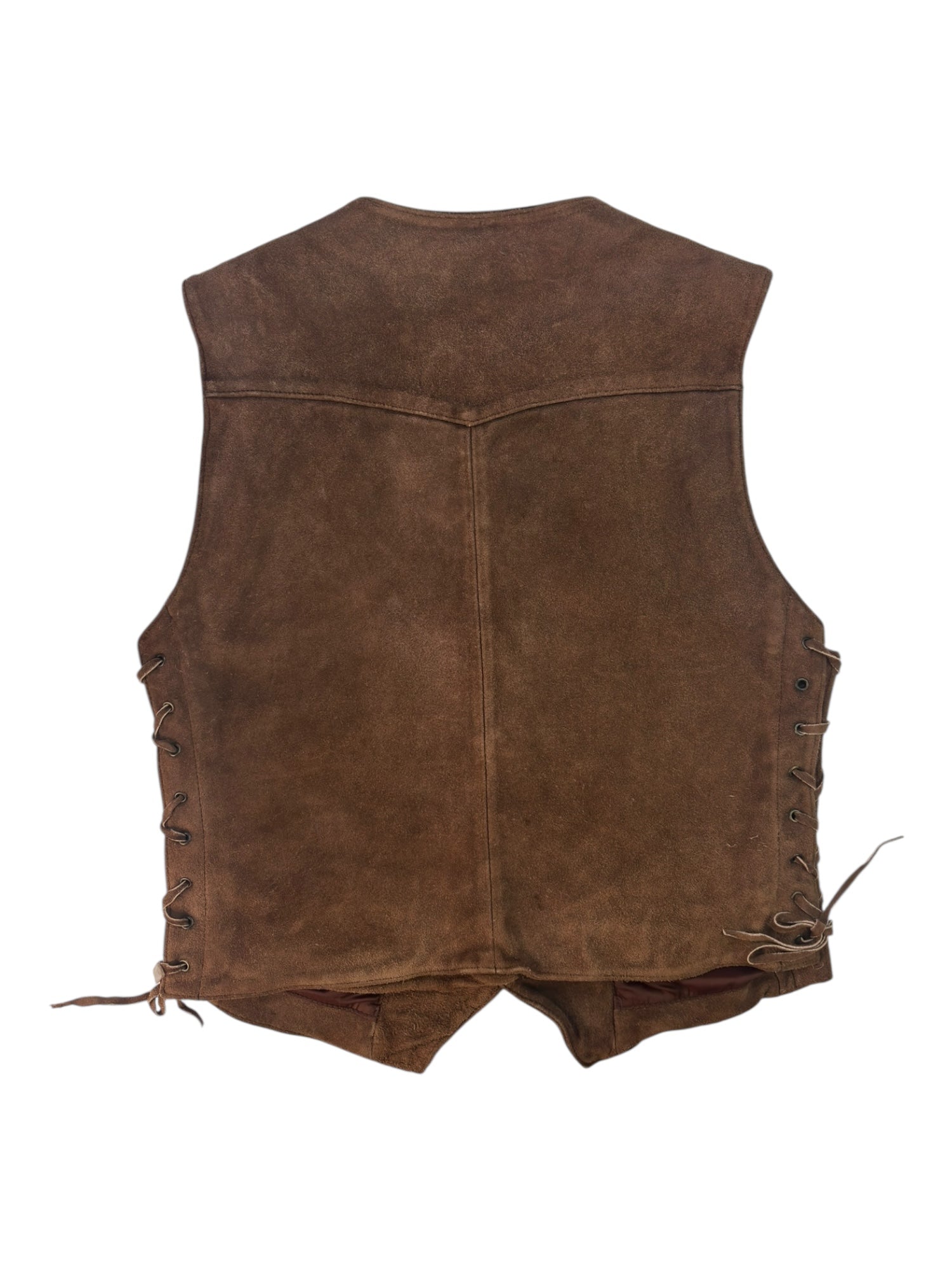 (M) DKNY Brown Leather Vest