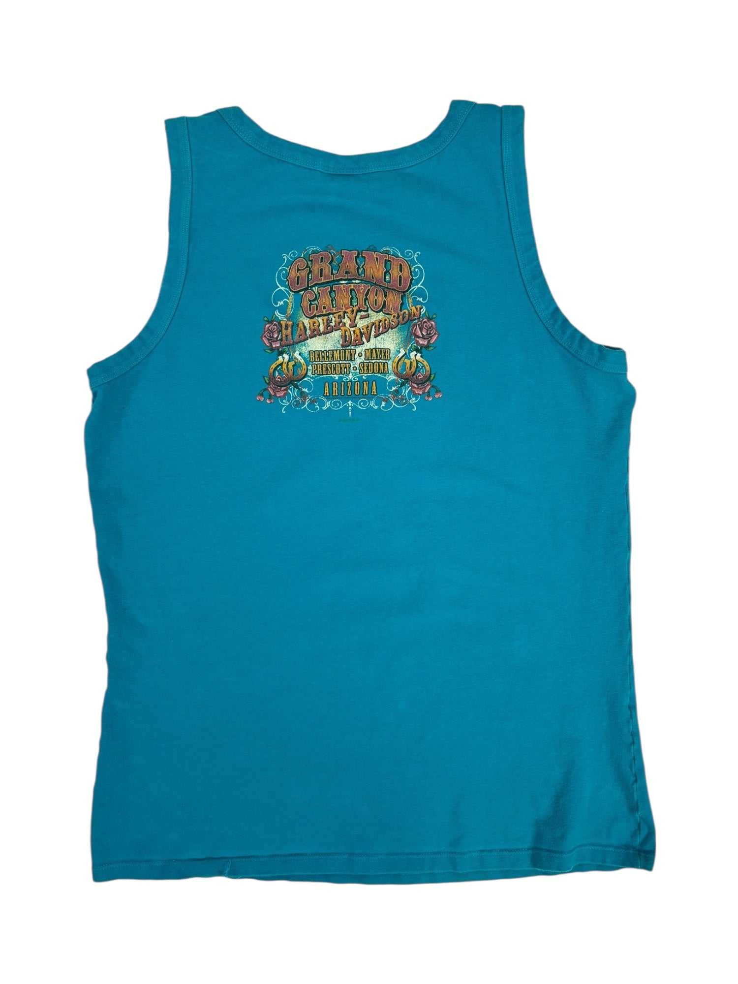 (XXL) Blue Harley Davidson Tank