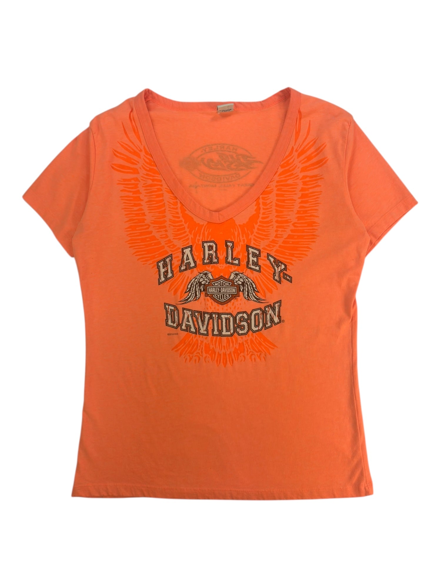 (L) Montana Embellished Burnout Style Harley Davidson Tee