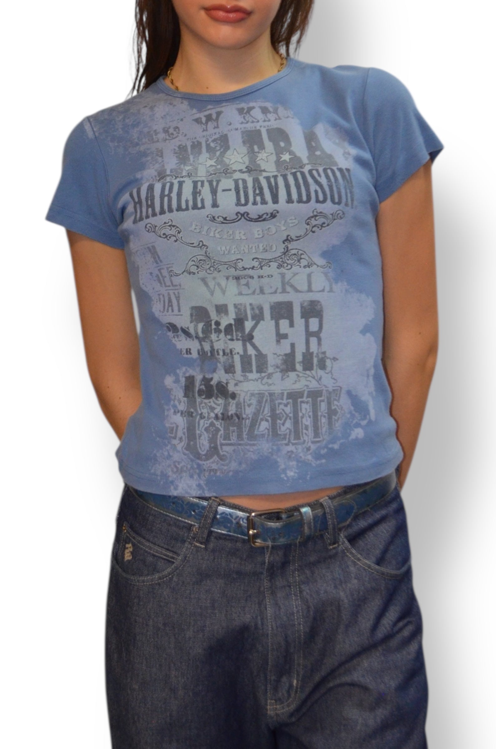(L) Biker Boys Wanted Harley Davidson Tee