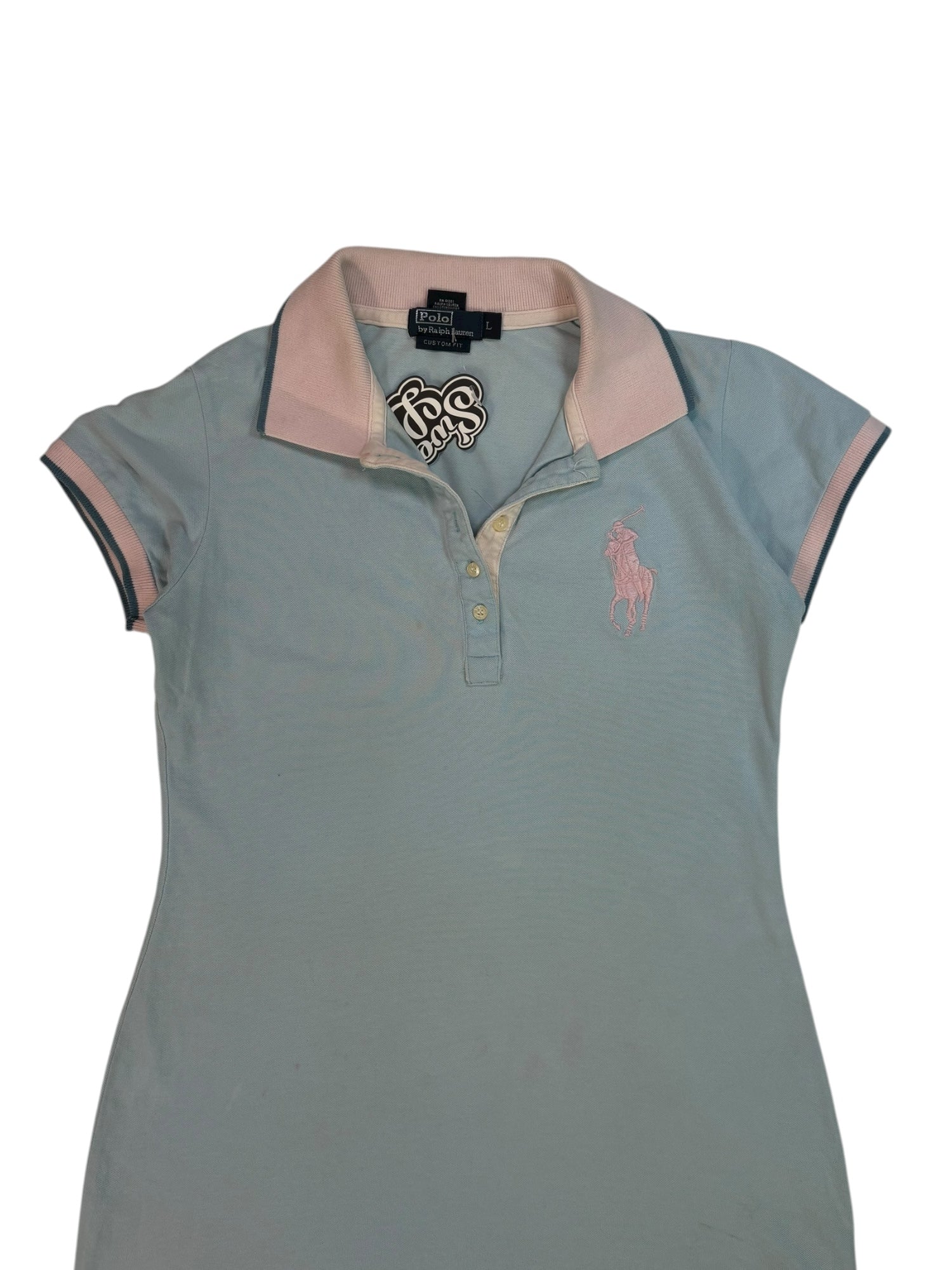 (M) 90's Baby Blue Ralph Lauren Polo Dress