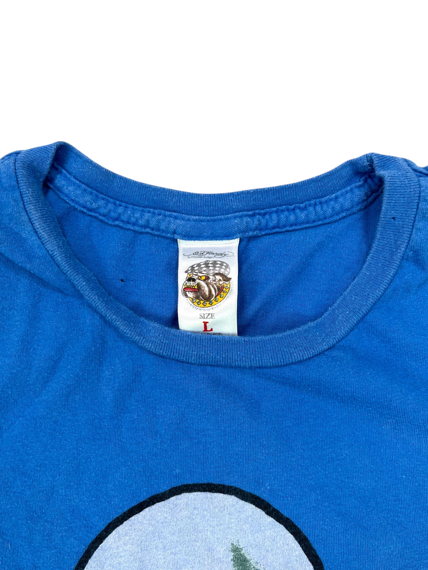 (M) Blue Ed Hardy Graphic Tee