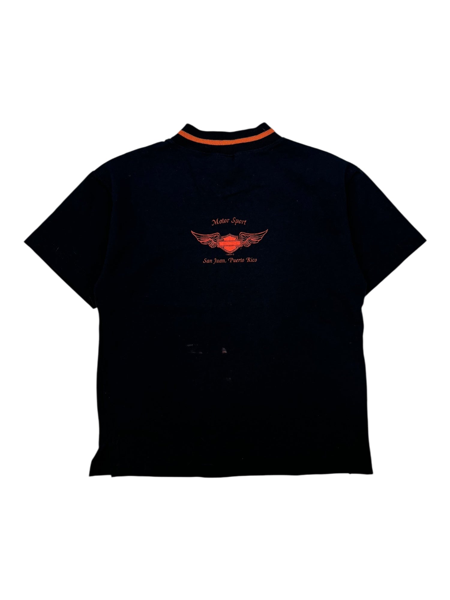 (XS) Harley Davidson Black Tee with Collar