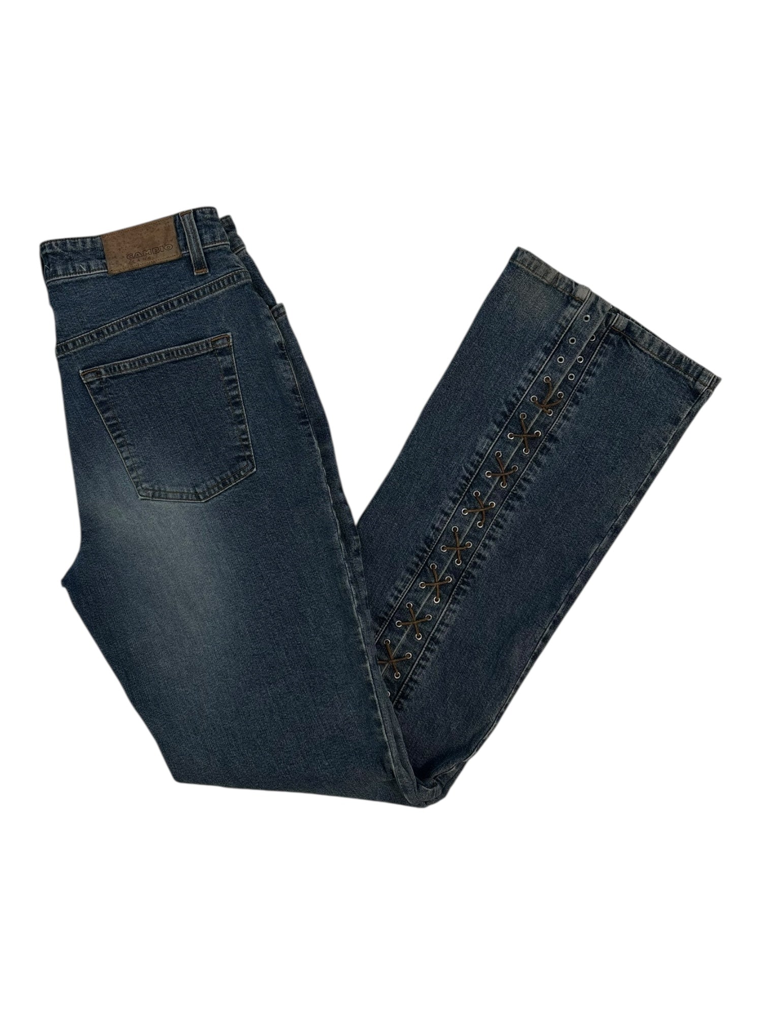 (28) Cambio Lace Up Detail Jeans