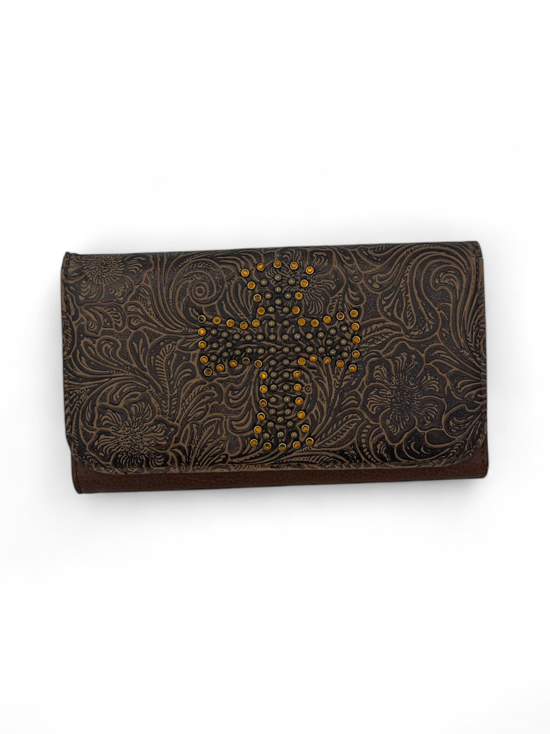 (O/S) Blazin Roxx Brown Embellished Wallet