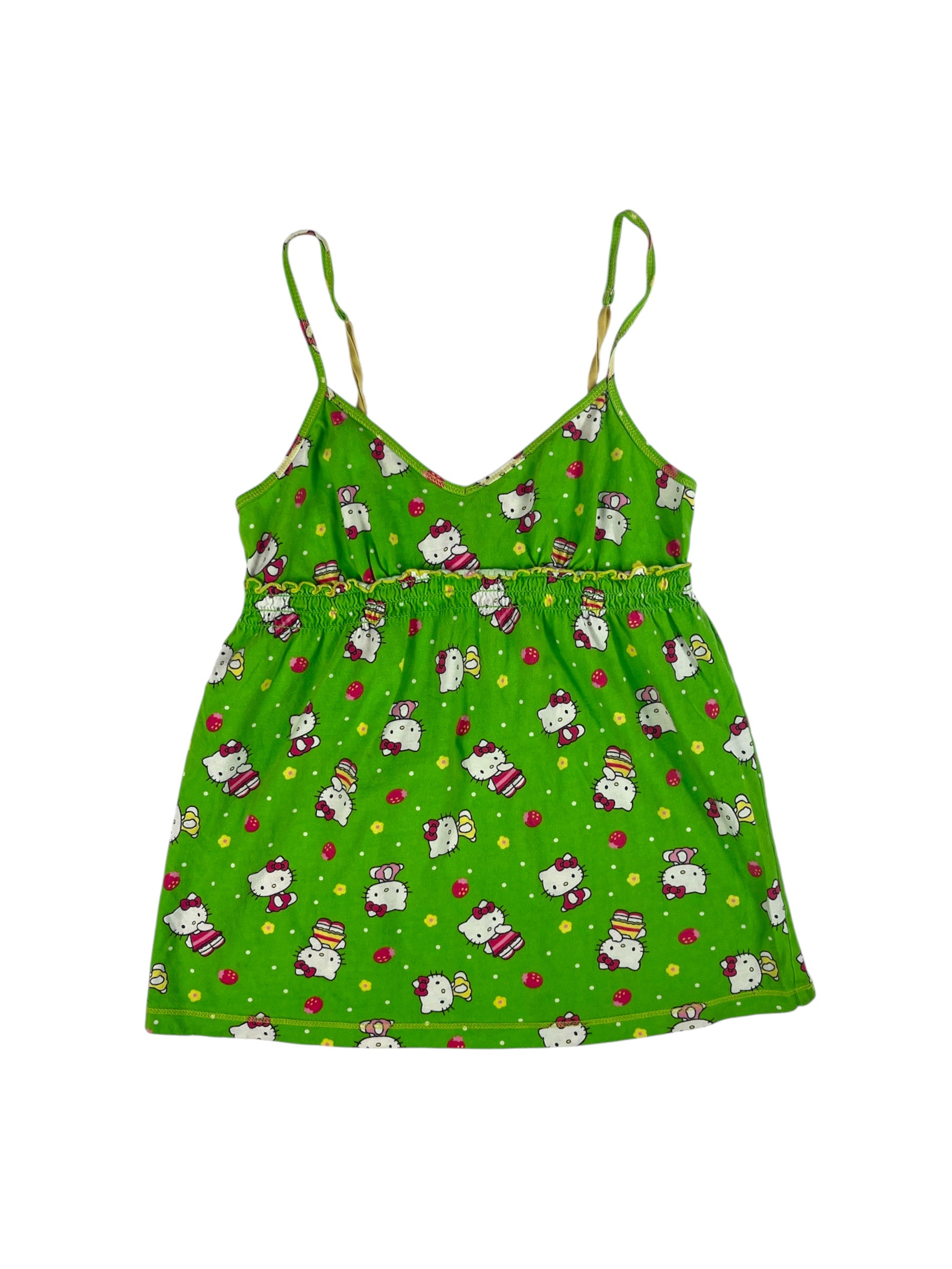 (S) Lime Green Hello Kitty Tank