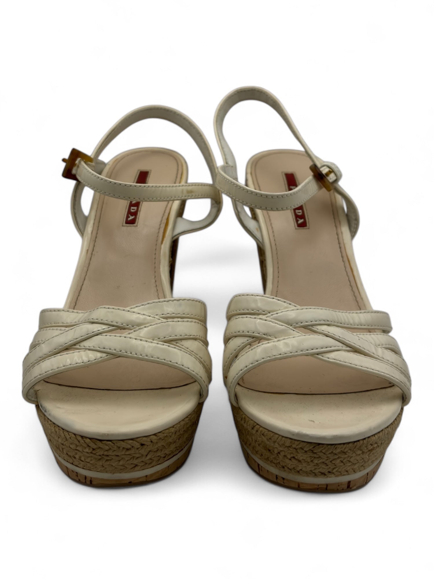 (38) Prada Leather Espadrilles