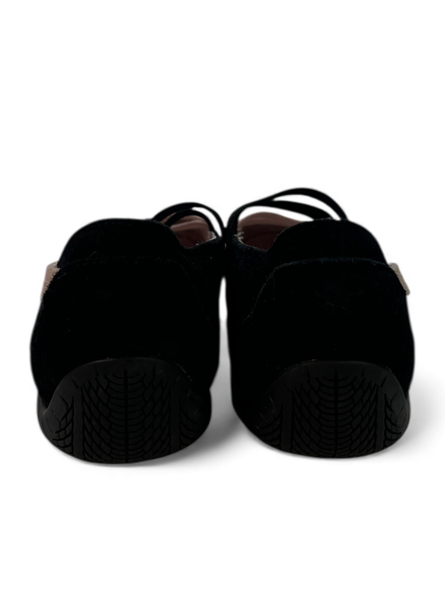 (8) Black and Pink Speedcat Ballet Flat Sneakers