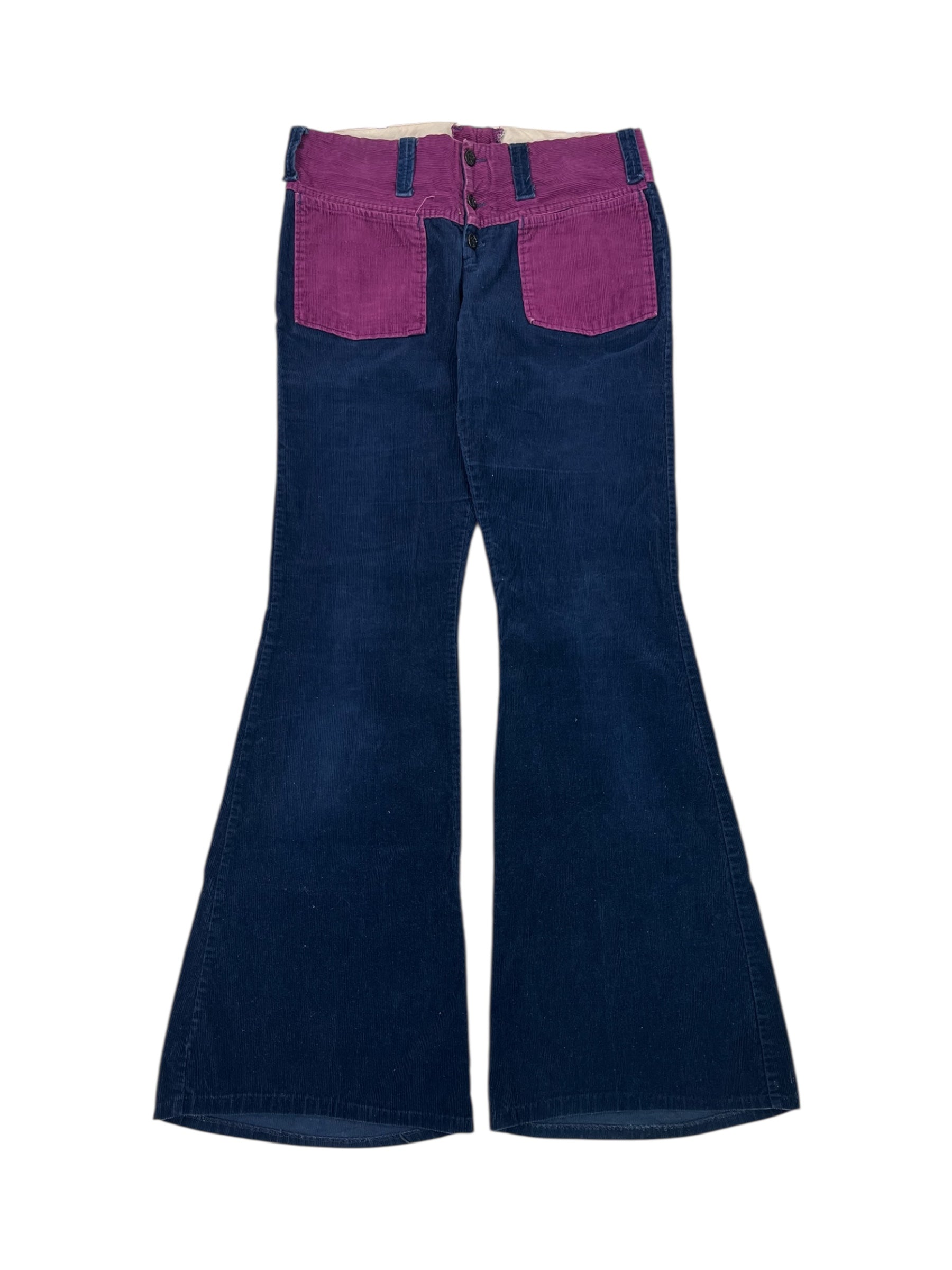 (31) Purple and Blue Corduroy Flare Pants