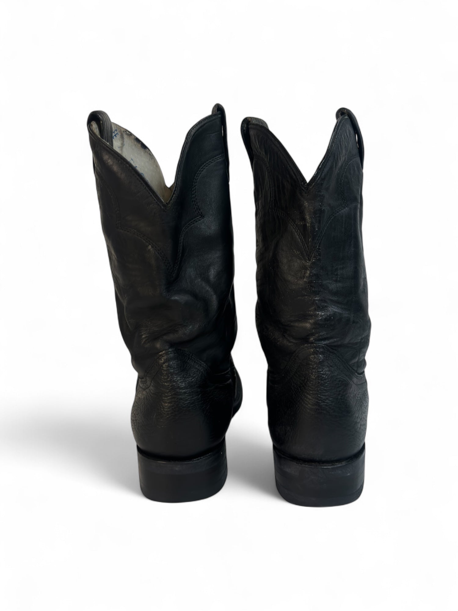(8) COWTOWN Black Cowboy Boots