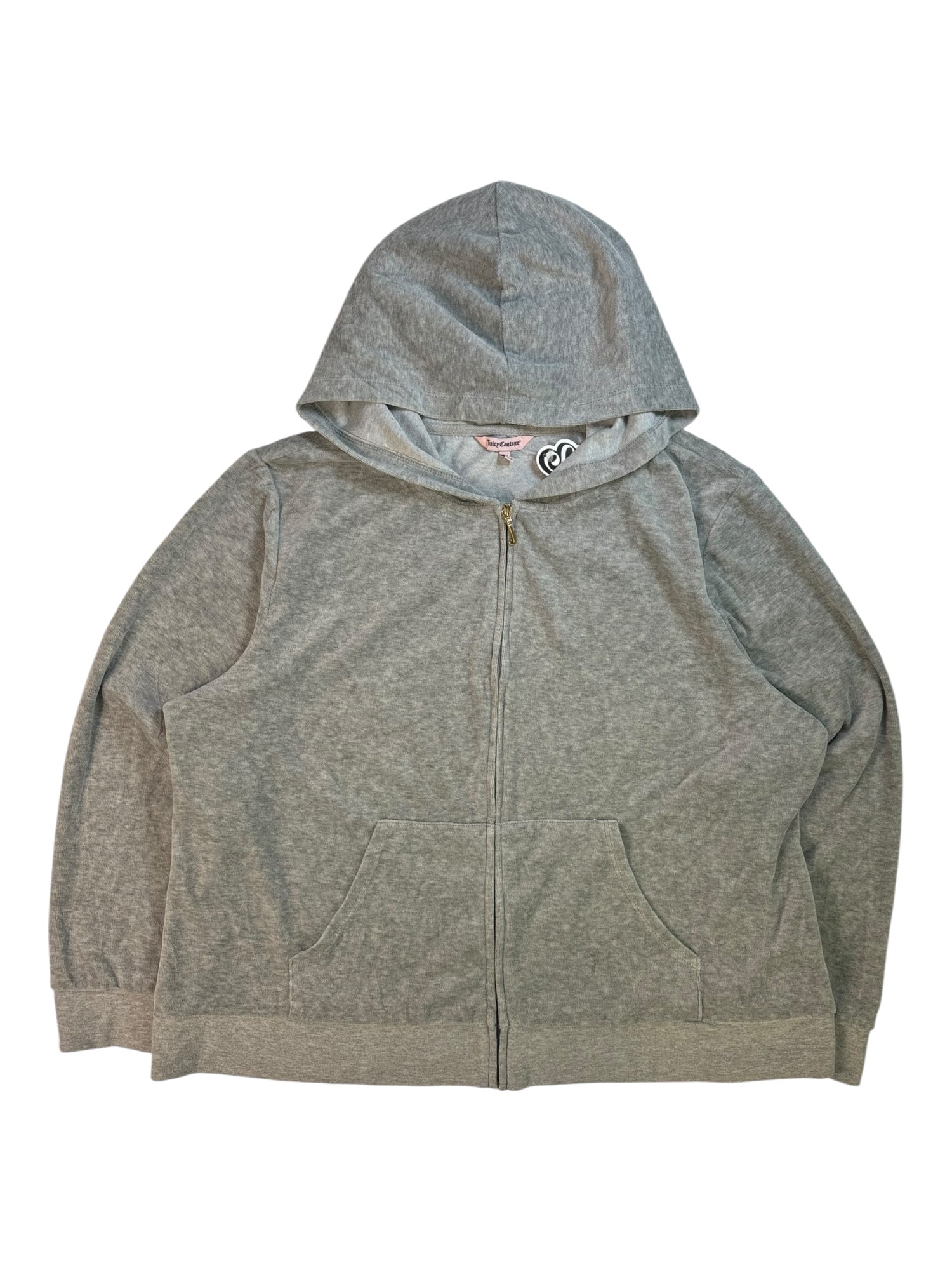 (XXL) Grey Embellished Juicy Couture Zip Up Hoodie