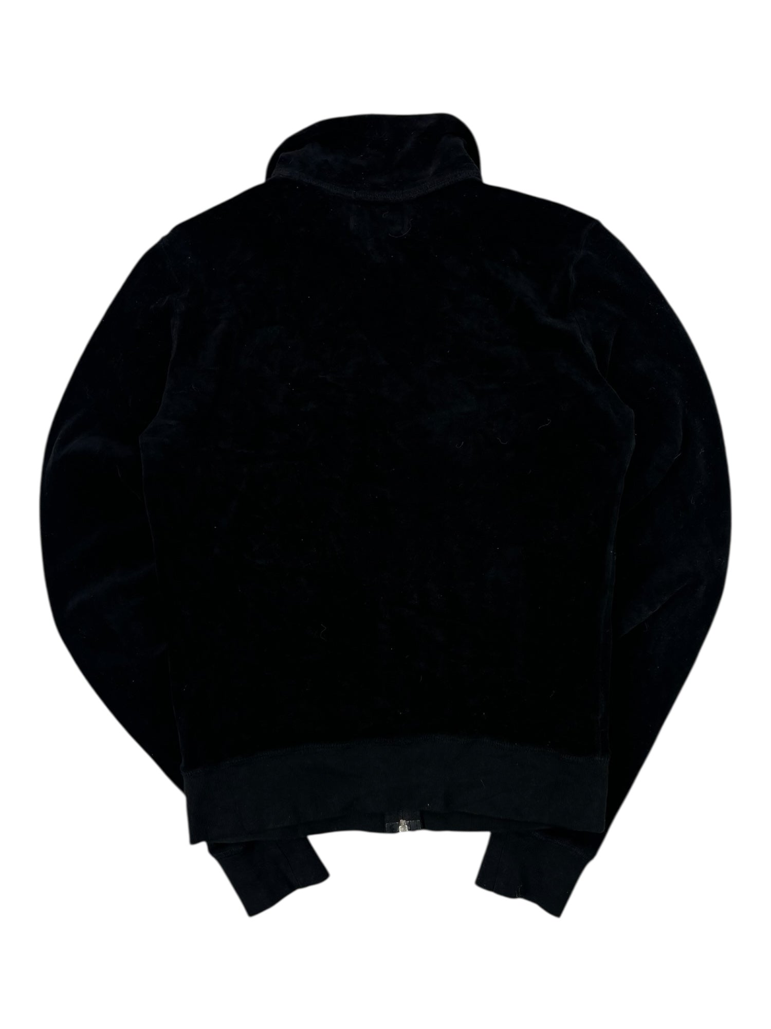 (S) Black Juicy Couture Zip Up Collared Sweater
