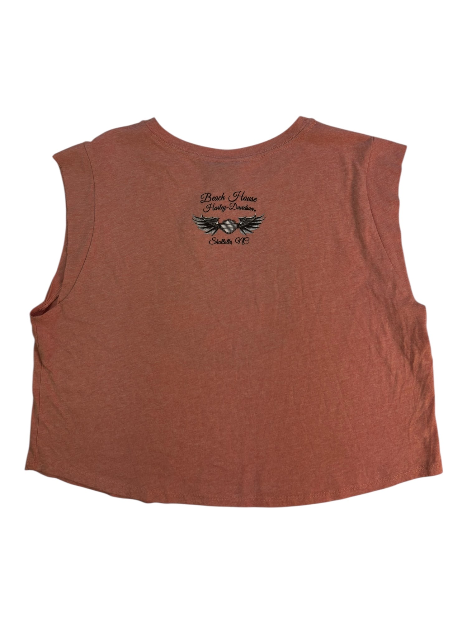 (L) Cropped Harley Davidson Skull Tank