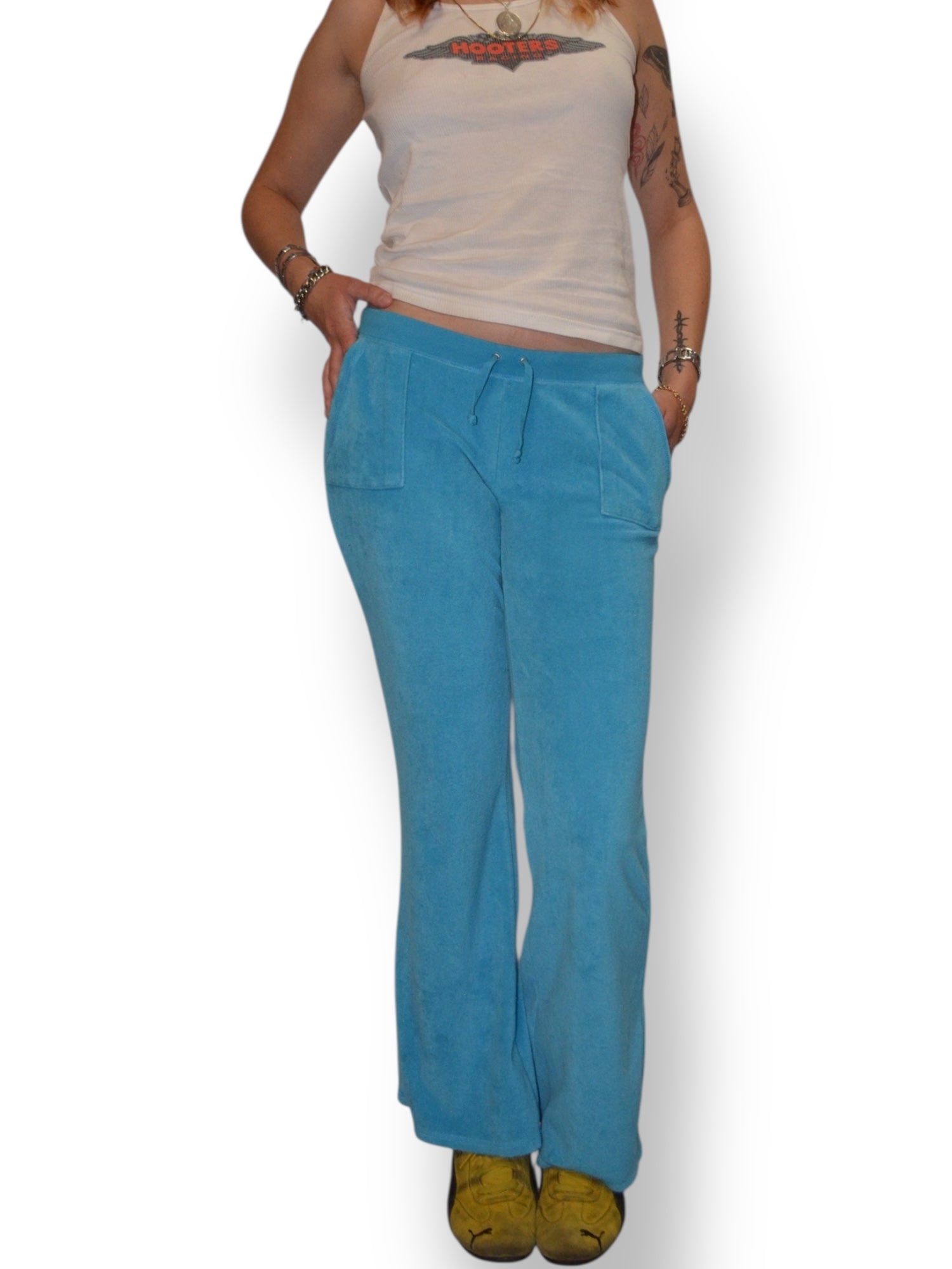 (M) Blue Terry Cloth Juicy Pants