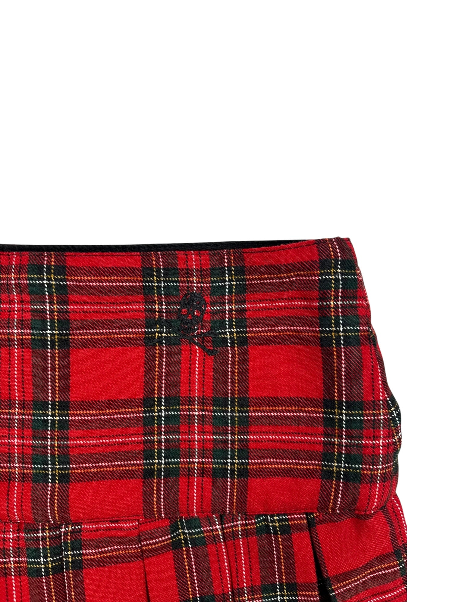 (30) Vex Red Plaid Pleated Skirt
