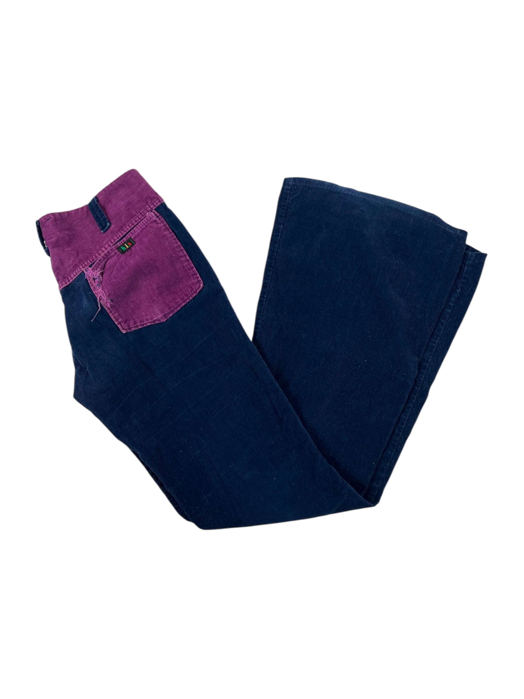 (31) Purple and Blue Corduroy Flare Pants