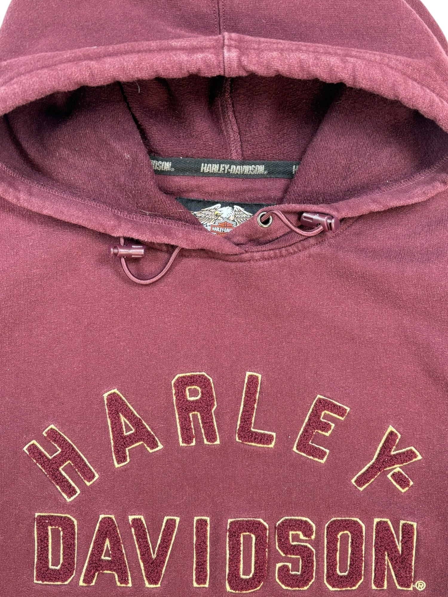 Sweat Vintage Harley-Davidson – Femme, Taille S, Marron, Zippé, Capuche, 100% Coton
