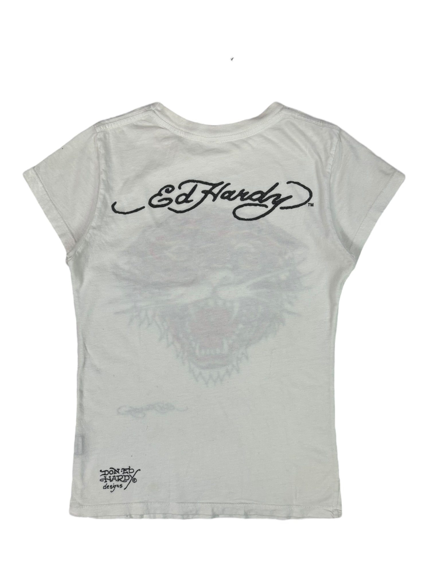 (M) Ed Hardy Tiger Sparkle Baby Tee