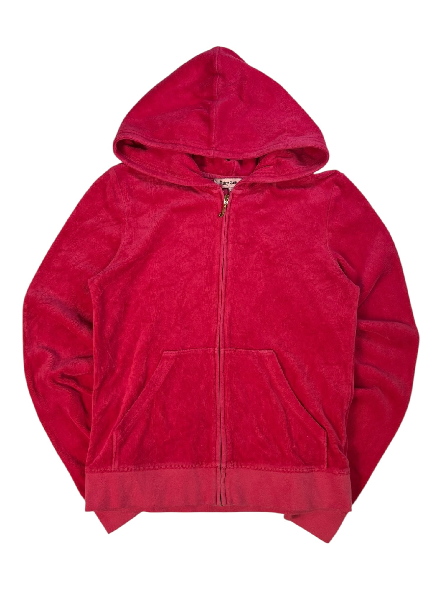 (L) Pink Embellished Juicy Couture Velour Zip Up Hoodie