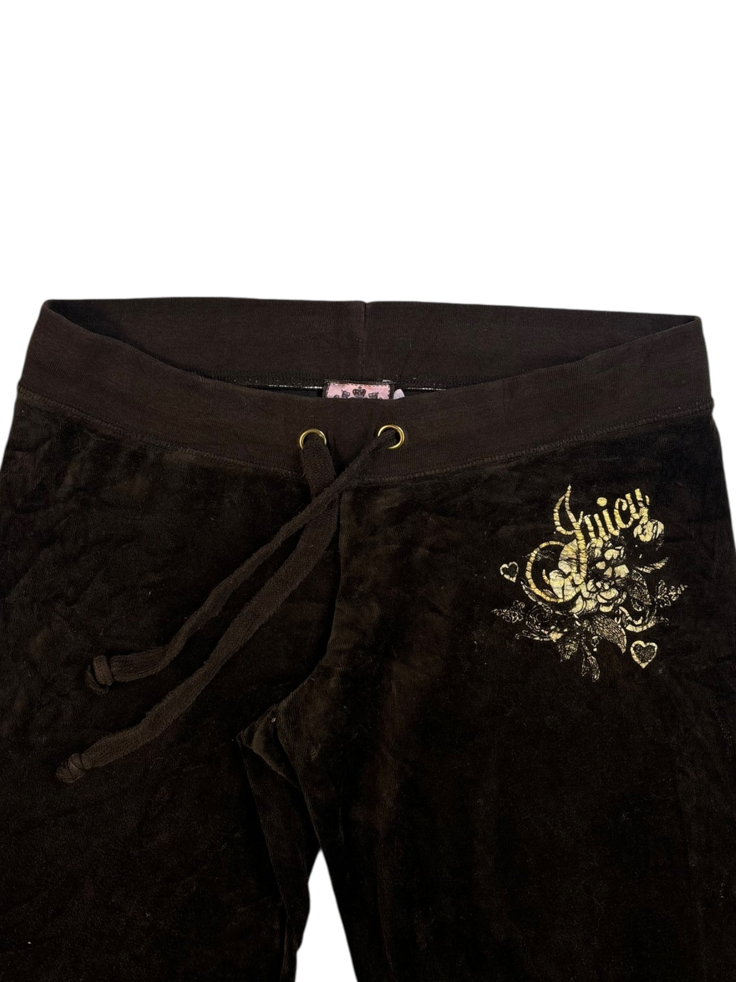 (S) Brown Pocket Detail Printed Juicy Couture Velour pants