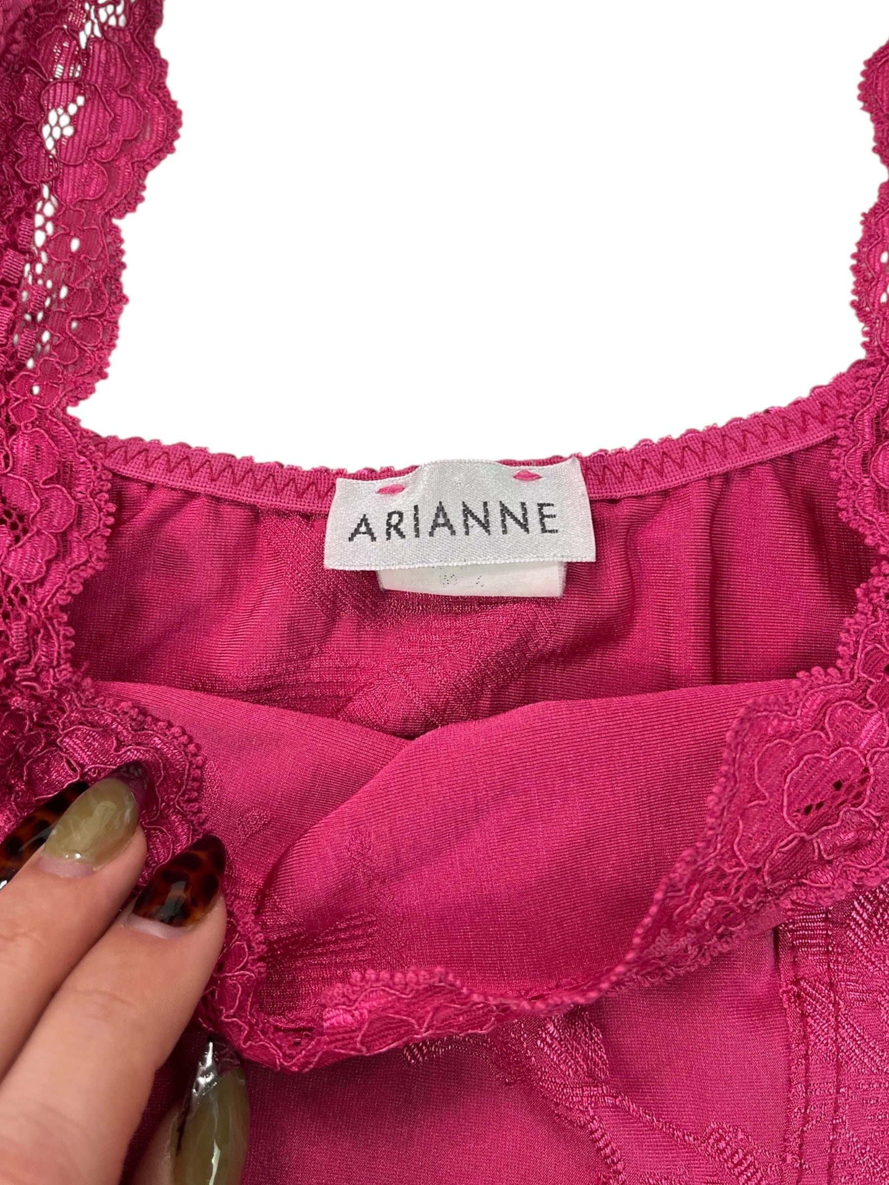 (M) Arianne Vintage Pink Bustier Top