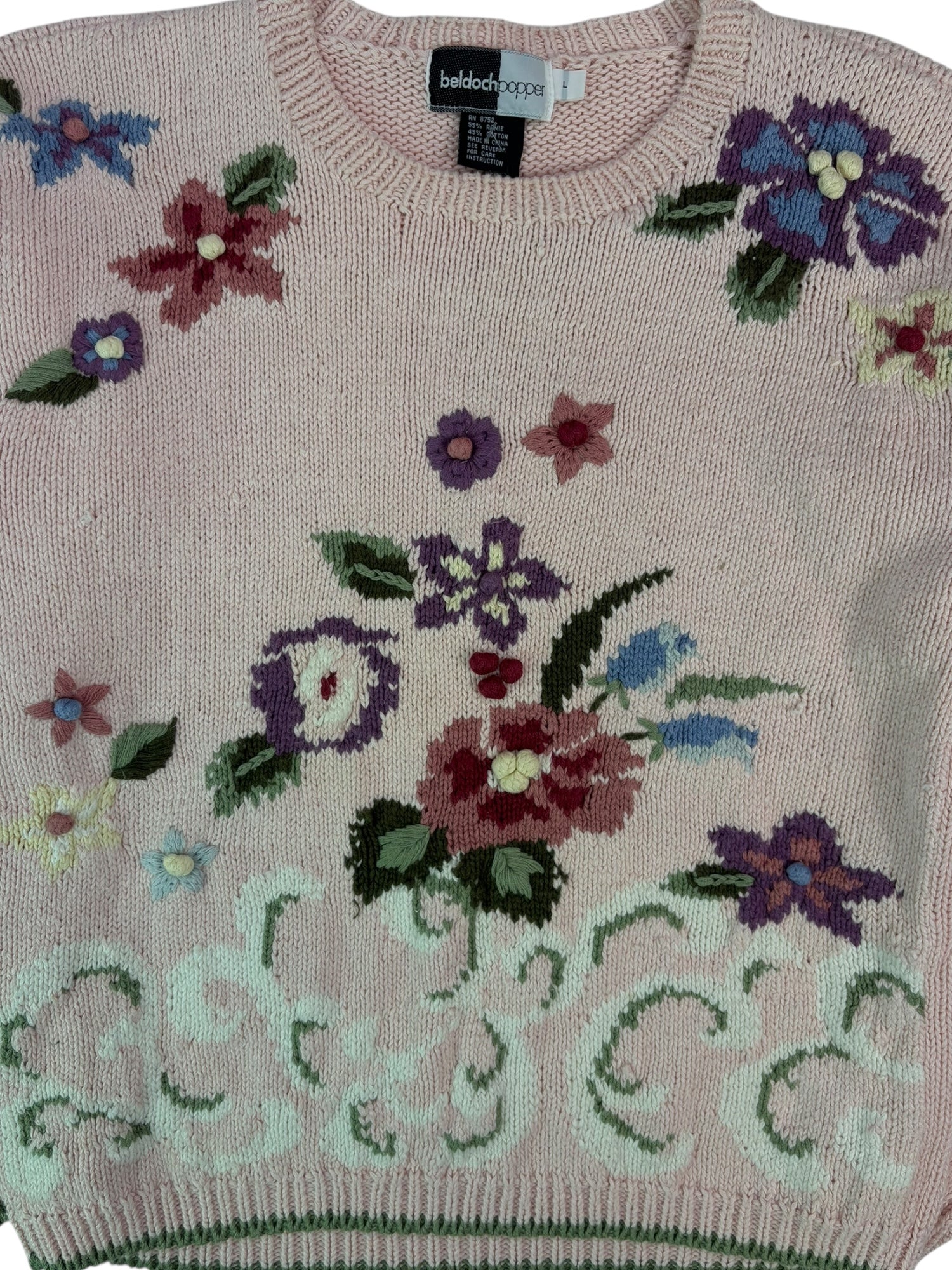 (M) Beldoch Popper Floral Knit