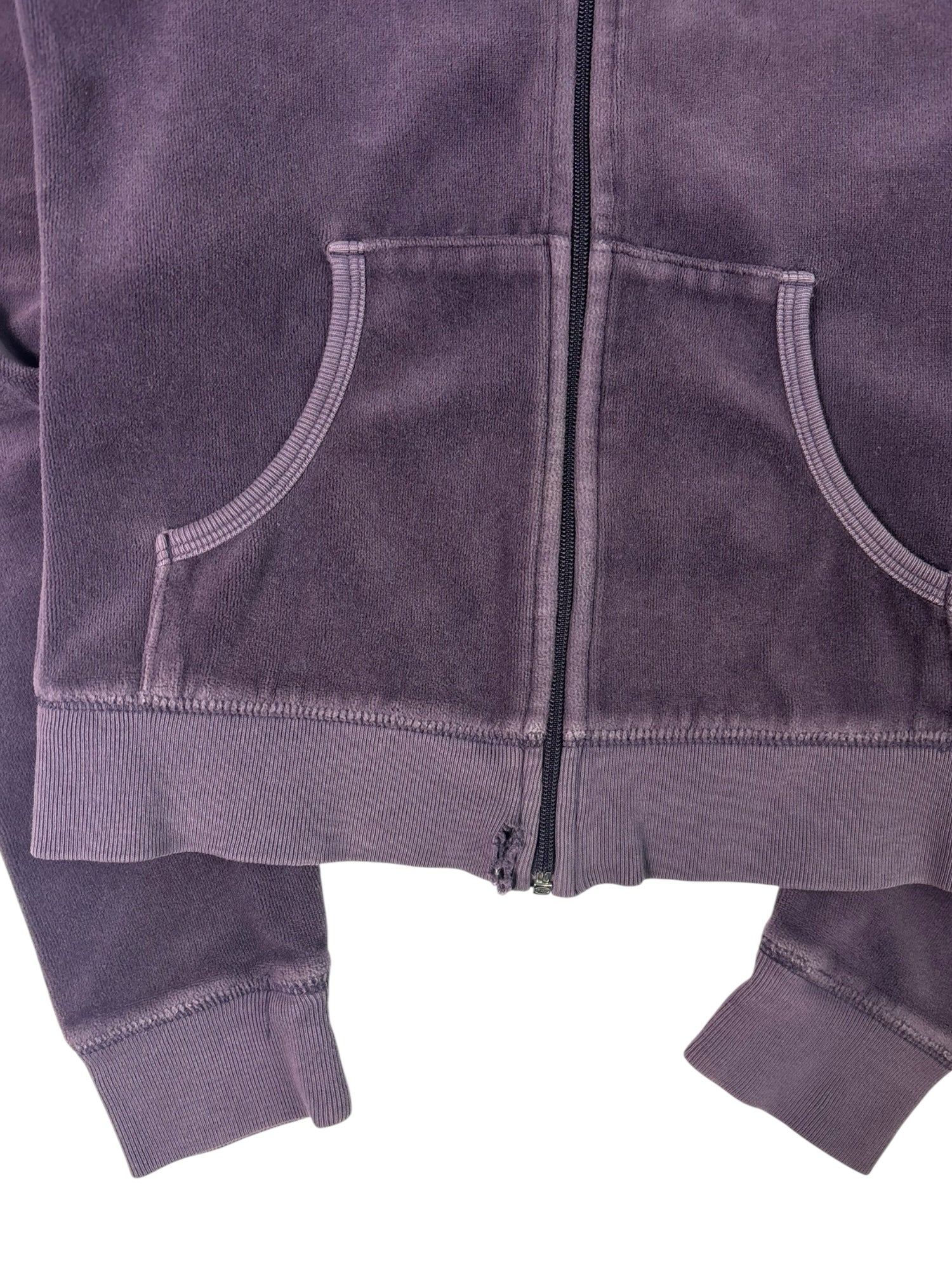 (XS) Mauve Printed Juicy Couture Zip Up Hoodie