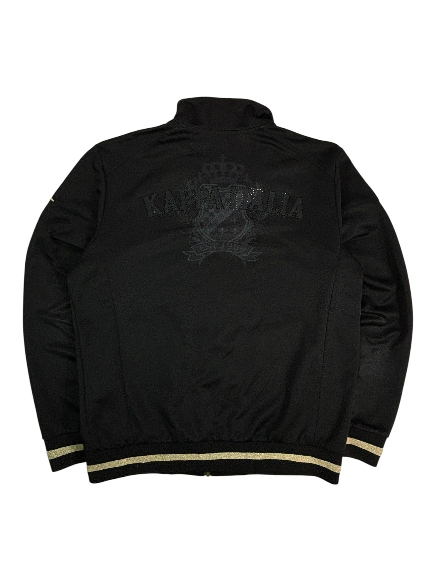 (XXL) Y2k Black Kappa Zipup