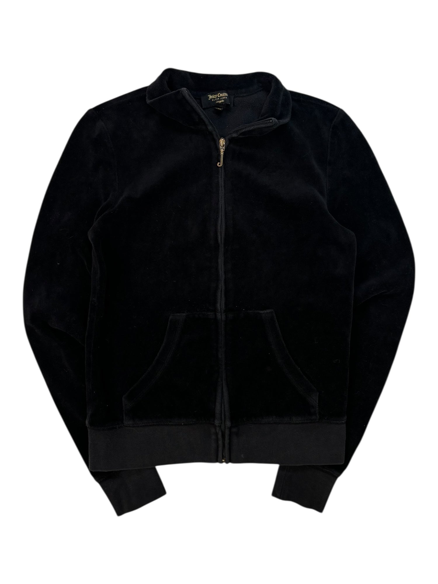 (XS) Black Juicy Couture Velour Zip-up Hoodie