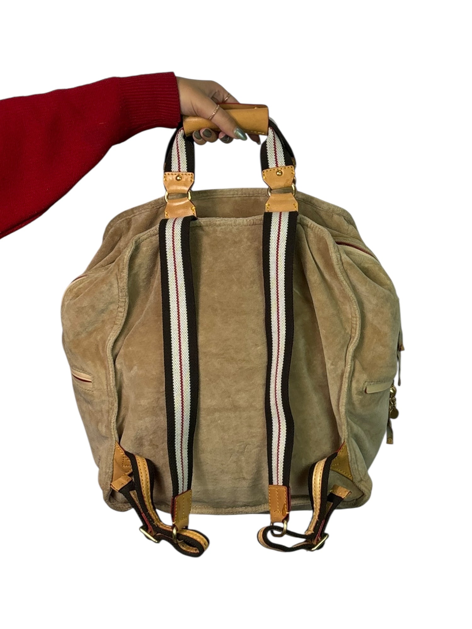 Vintage Beige Juicy Couture Velour Backbag/Duffle