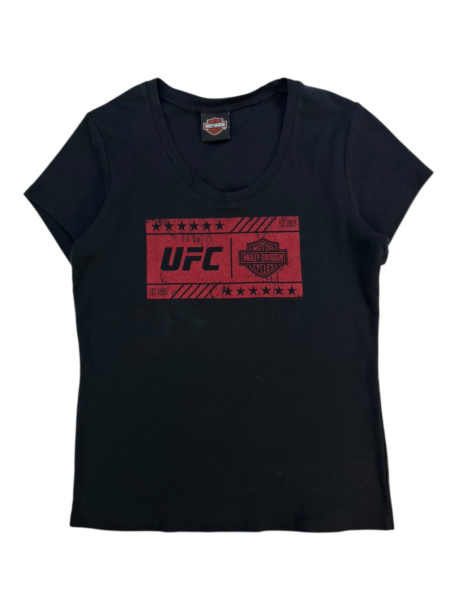 (M) Black UFC x Harley Davidson Tee