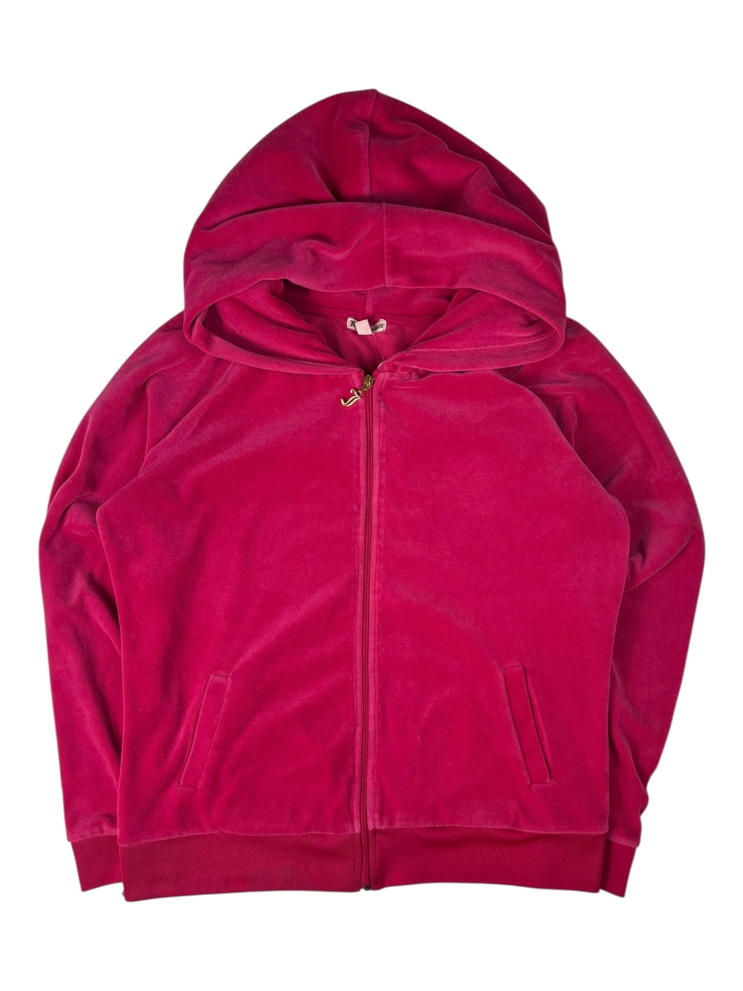 (L) Hot Pink Embroidered Juicy Couture Zip Up Hoodie