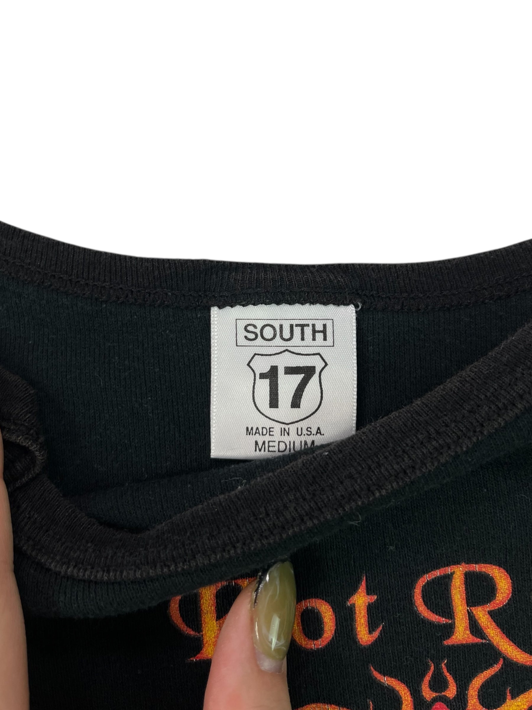 (S/M) Hot Ride South 17 Black Tank