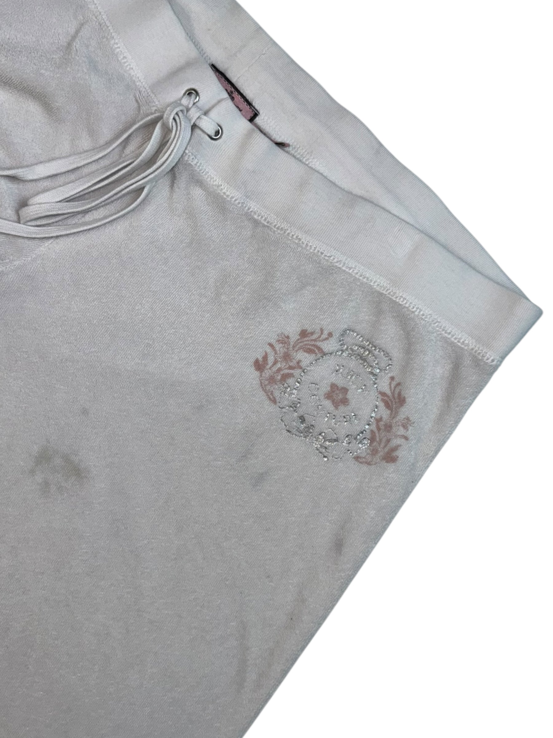 (L) White Terry Cloth Juicy Couture Pants