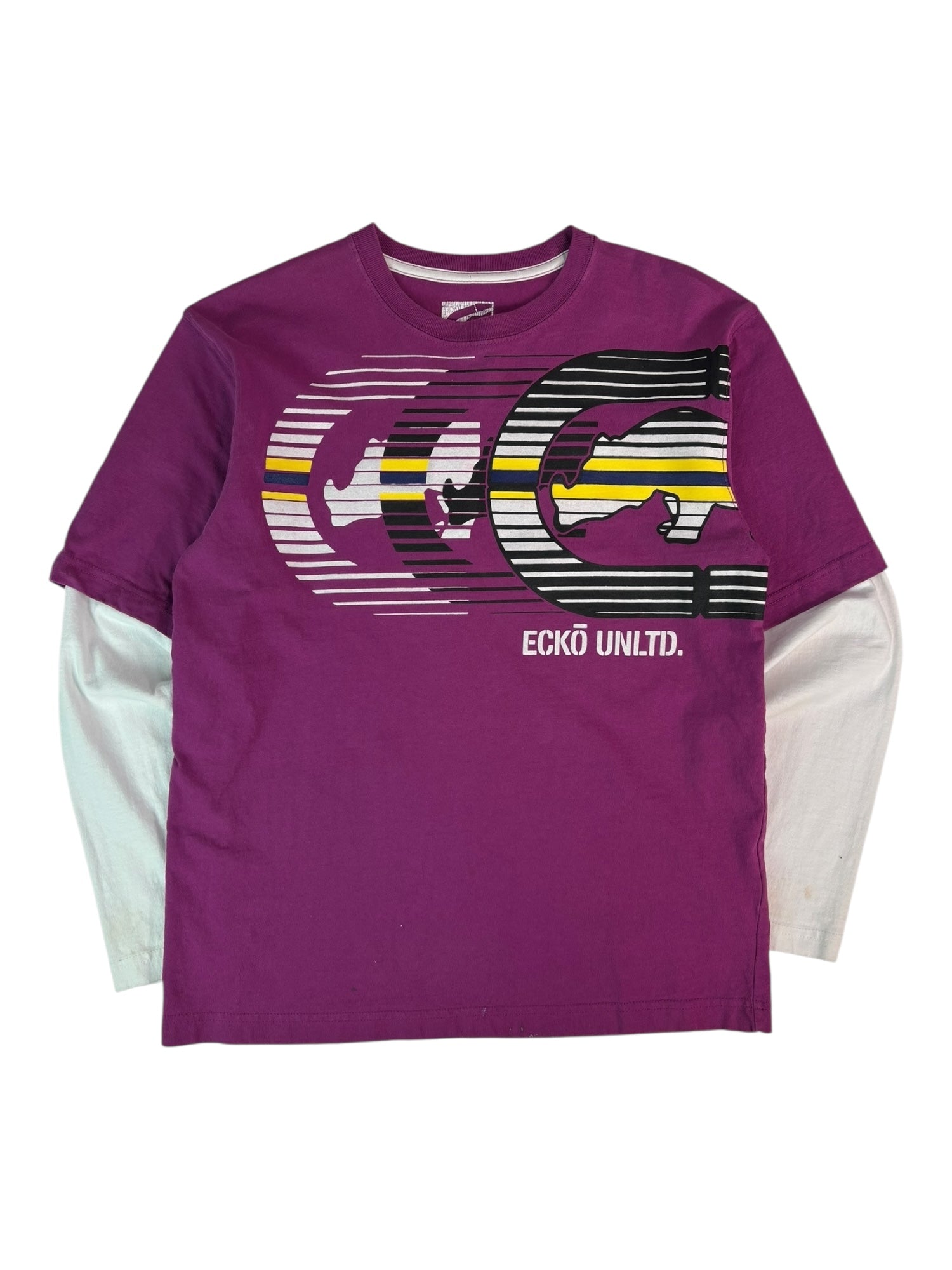 (M) Ecko Unltd Purple Graphic Long Sleeve