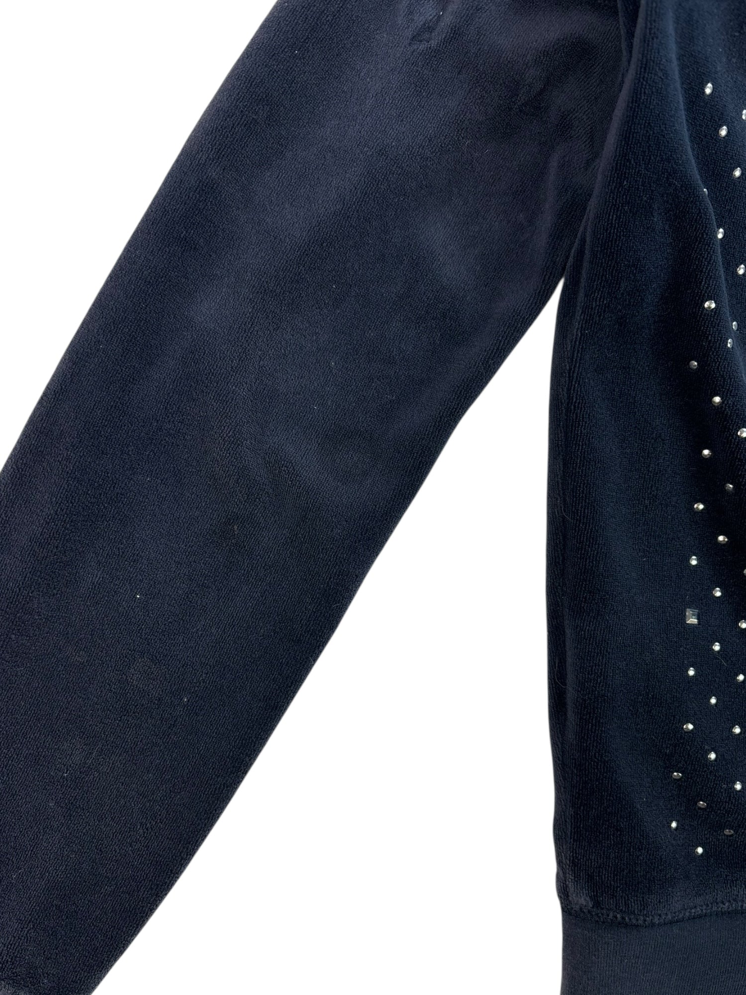 (M) Midnight Navy Studded Juicy Couture Velour Hoodie
