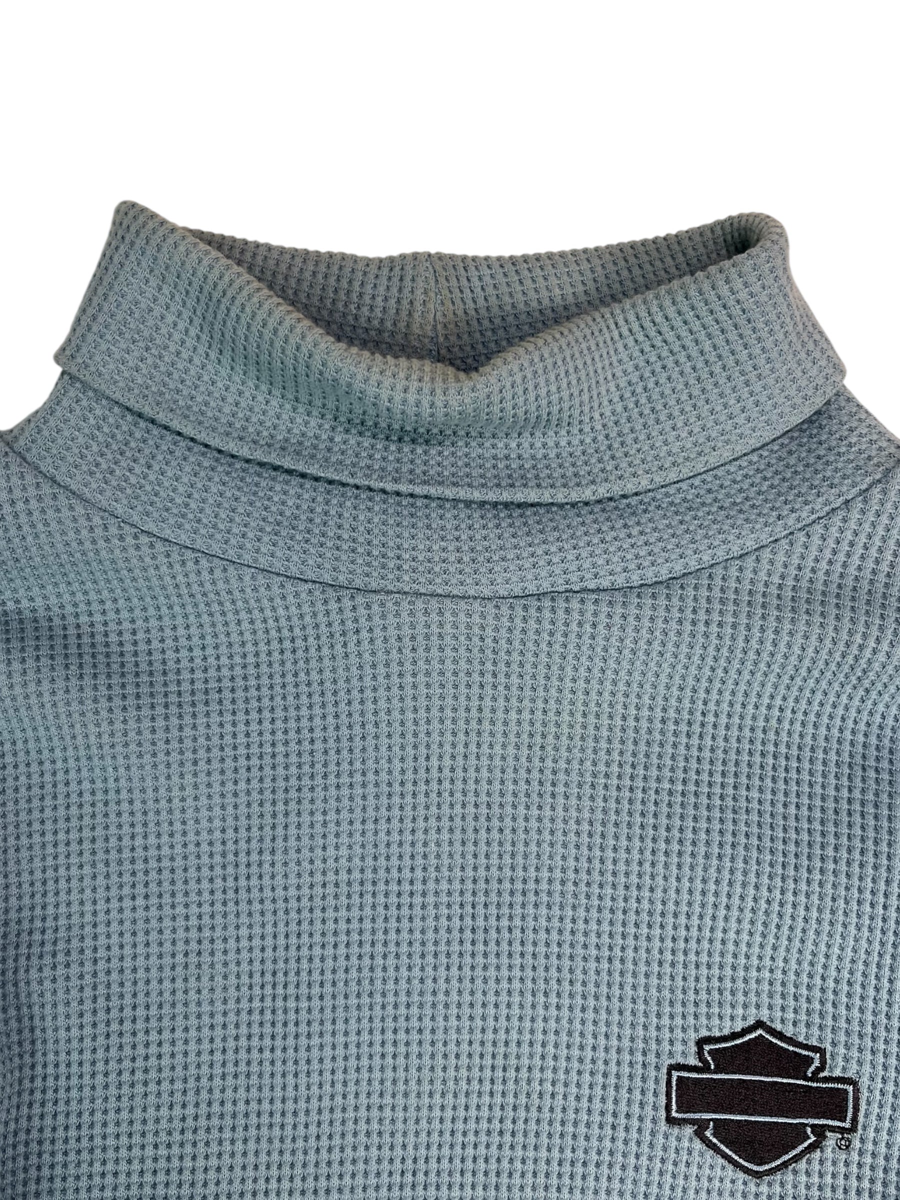 (L) Harley Davidson Waffle knit Long Sleeve