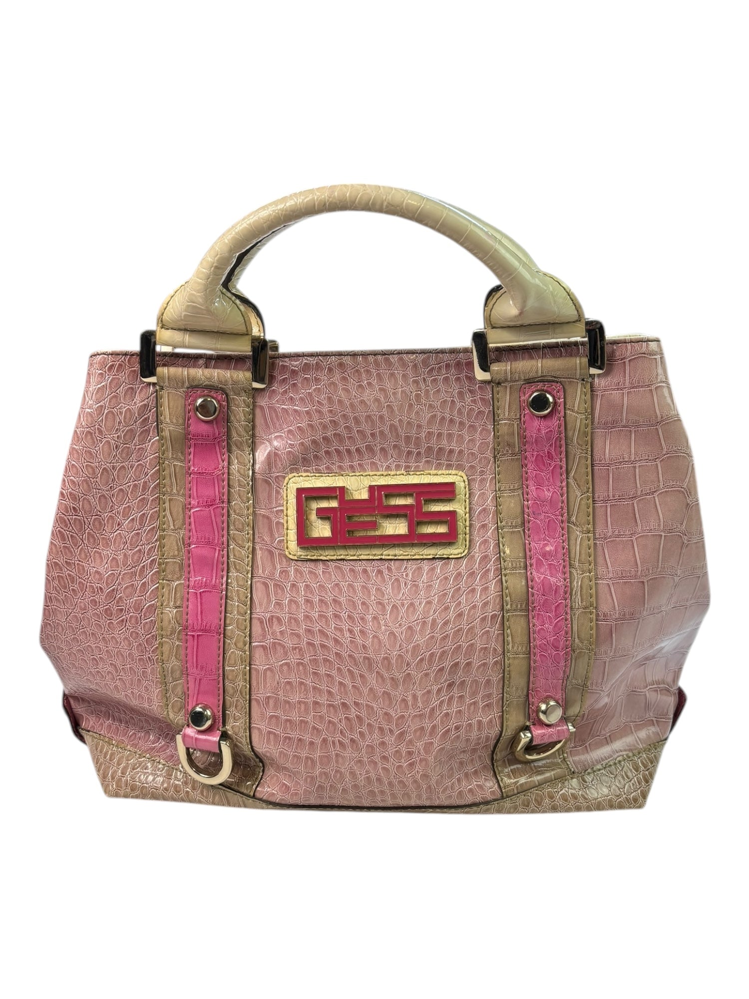 Pink Croc GUESS Purse
