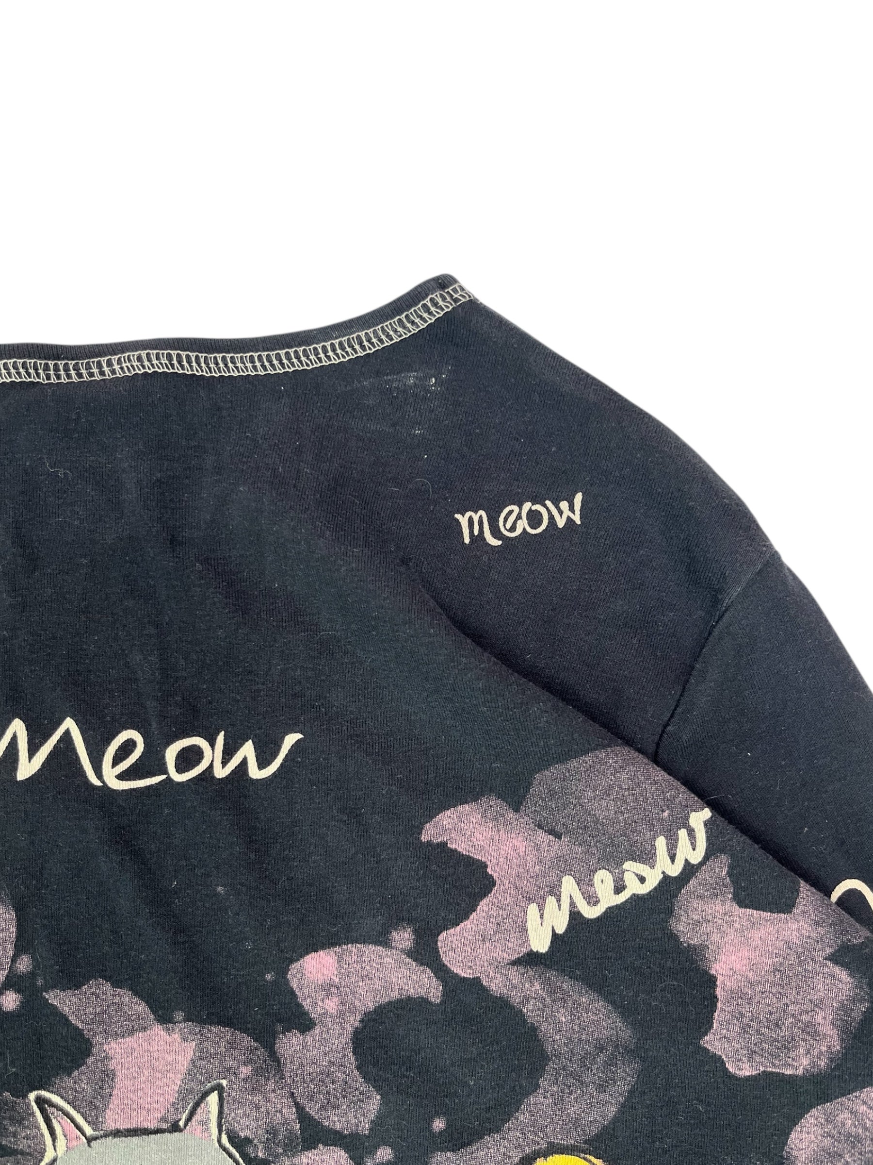(L) Jess and Jane Vintage Embellished 3/4 Length Cat Top