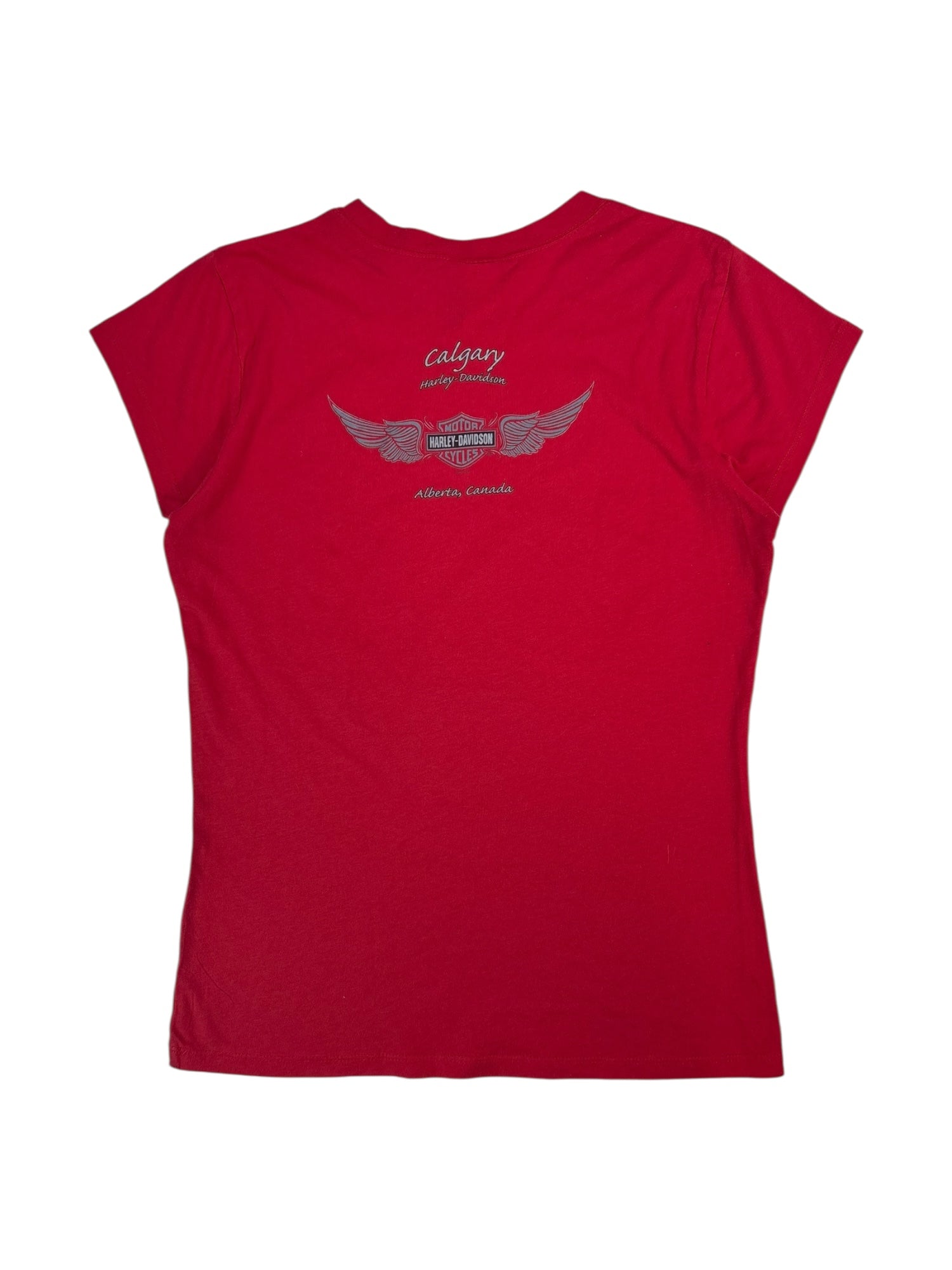 (M) Red Calgary Harley Davidson Tee