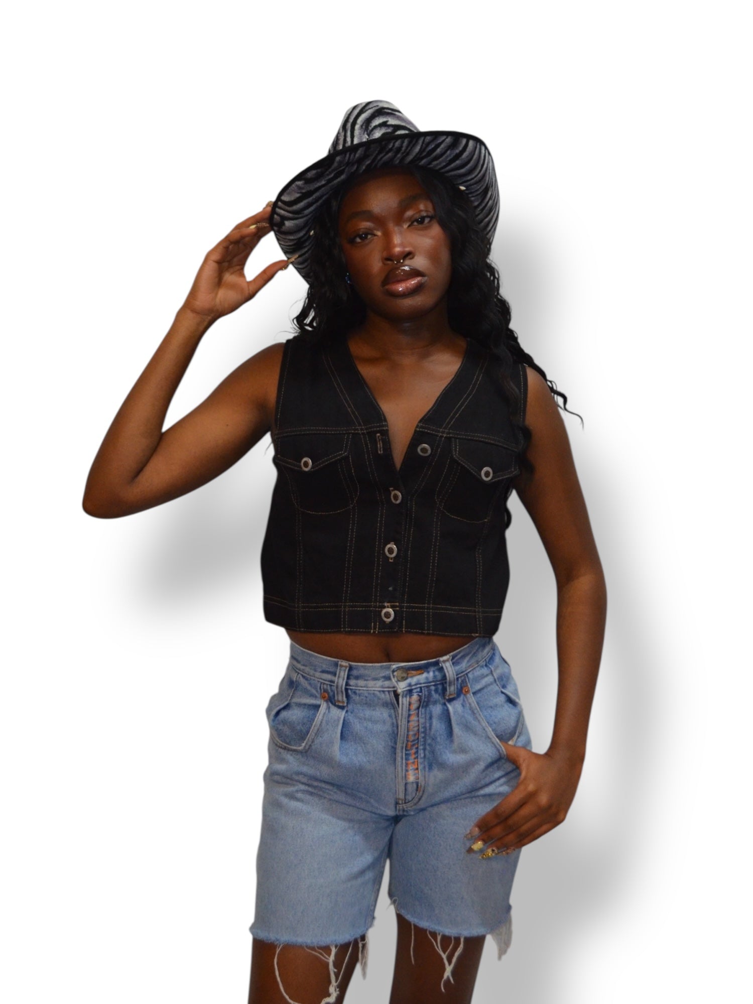 (S) Authentic Attitude Denim Vest