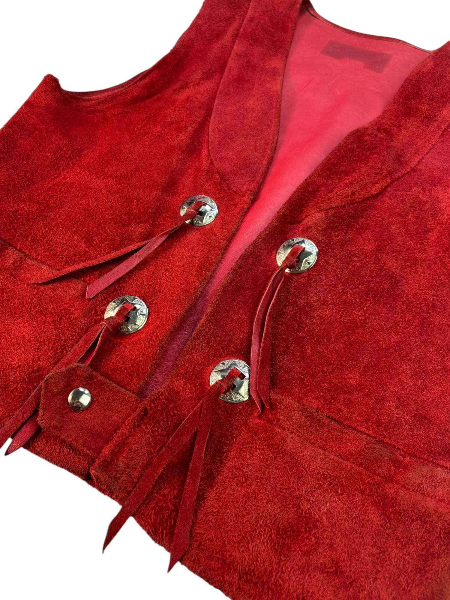 (L) Red Leather Vest