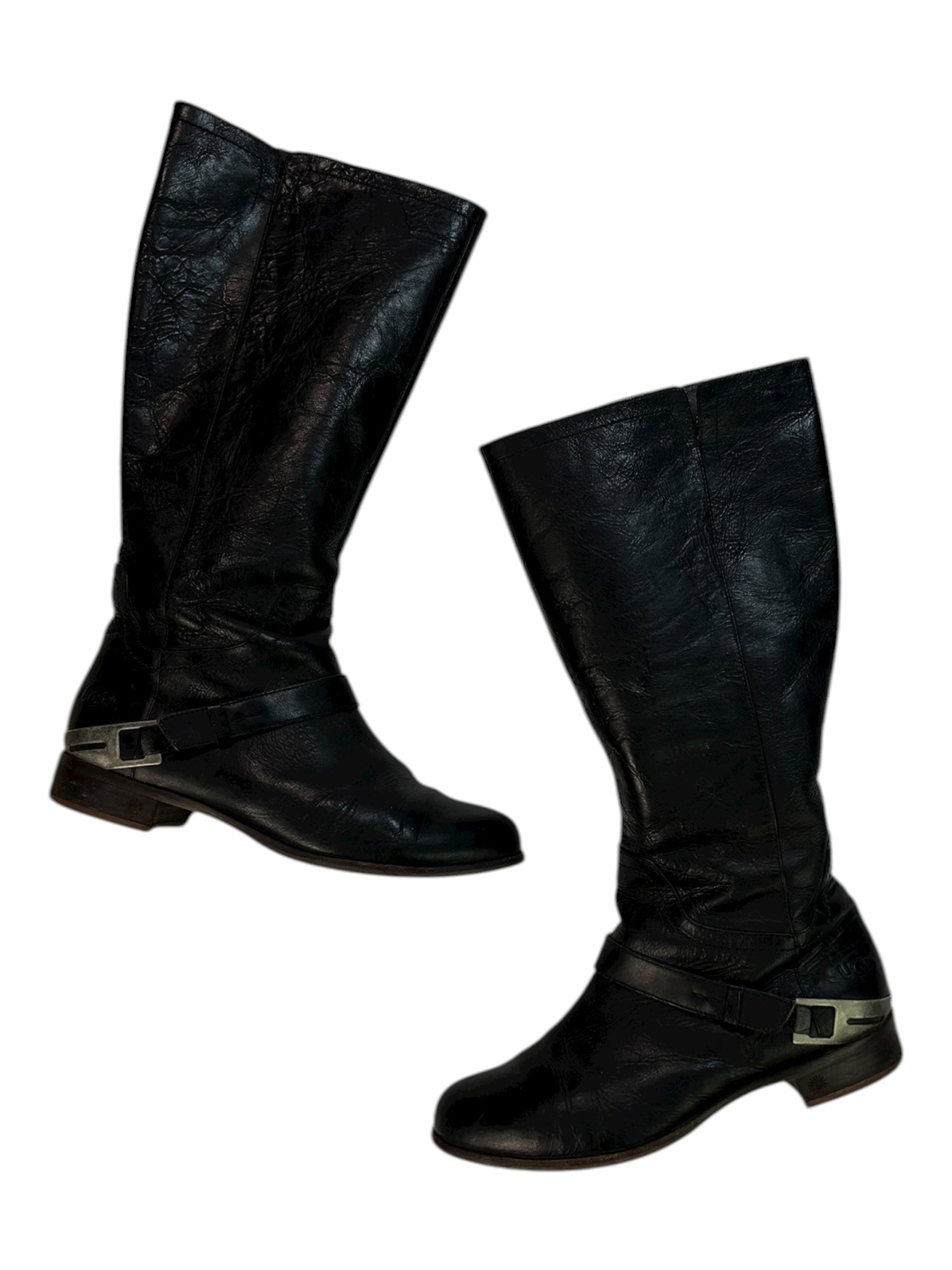 (9) Ugg Black Riding boots