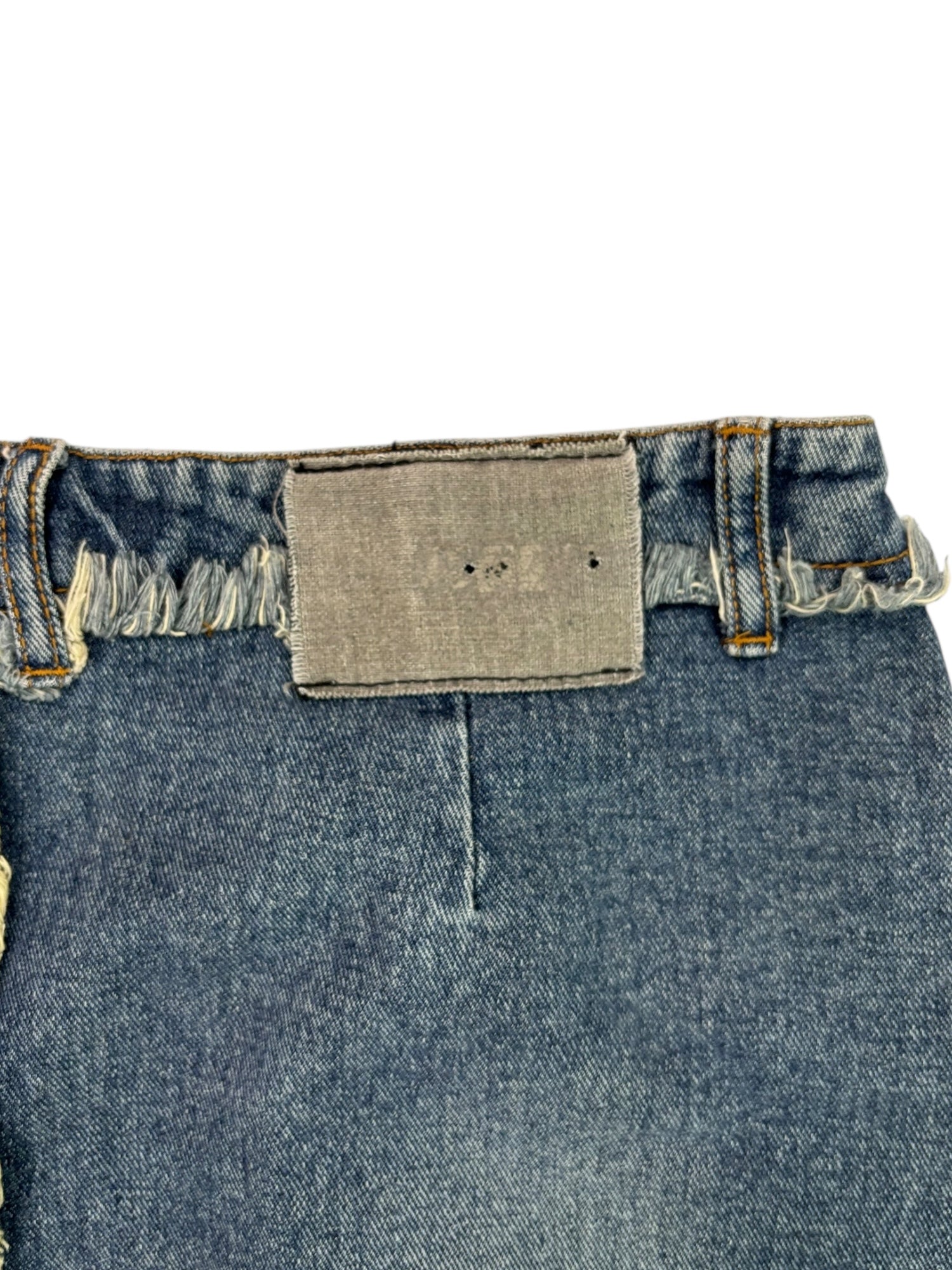 (XL) DKE Jeans Denim Mini Skirt